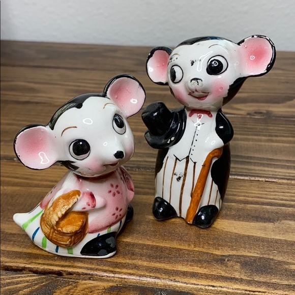 Vintage japan Mice Salt and Pepper shakers - Picture 7 of 16
